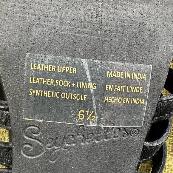 Seychelles NEW Charter Black Strappy Sandals with Block Heel Women’s Size 6.5 - Picture 8 of 10